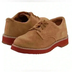 Sperry Topsider Tevin Lace Up Oxford Nuback Leather Shoes Boys Size 2W